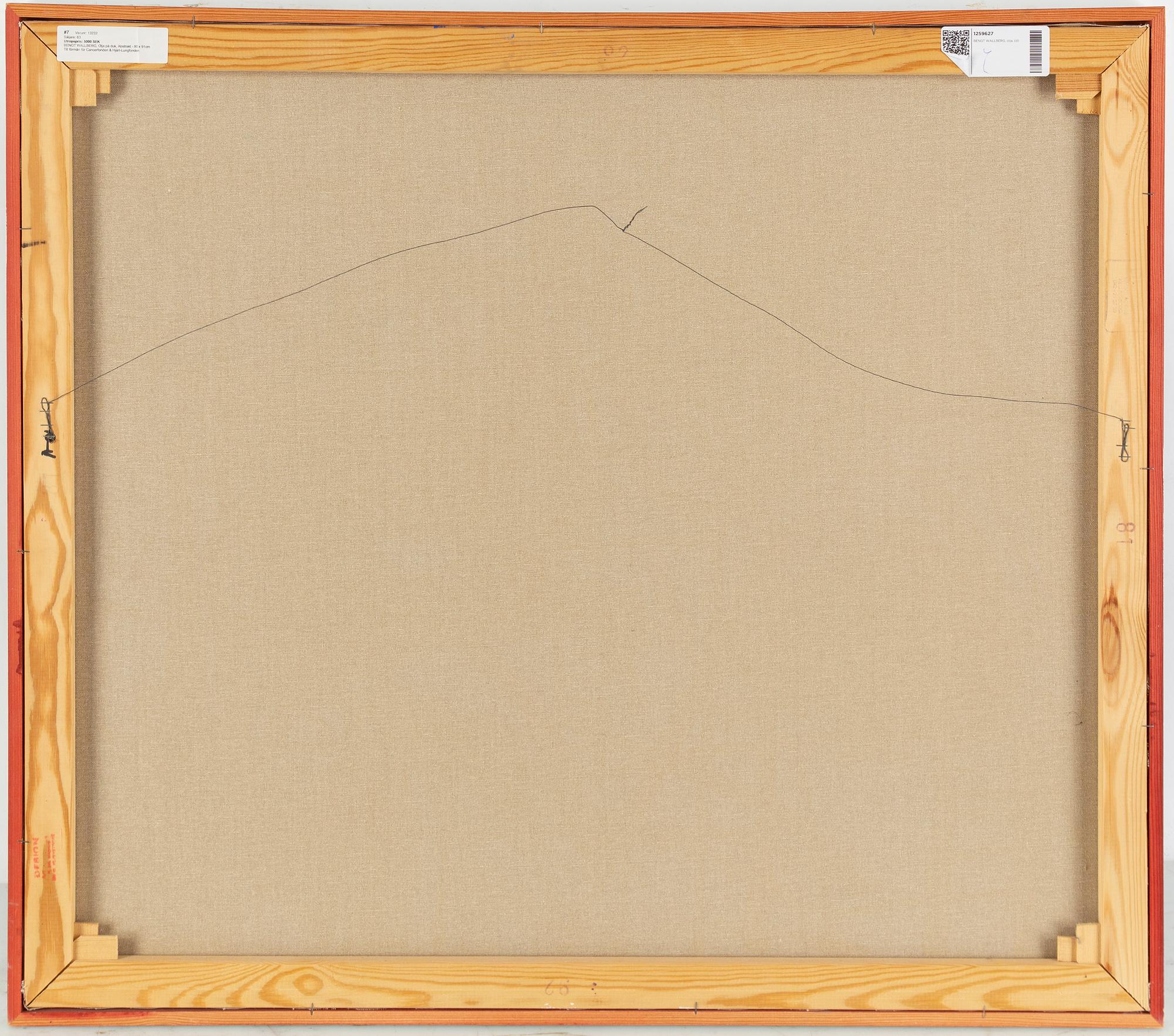 BENGT WALLBERG, oil on canvas, signed and dated -00.