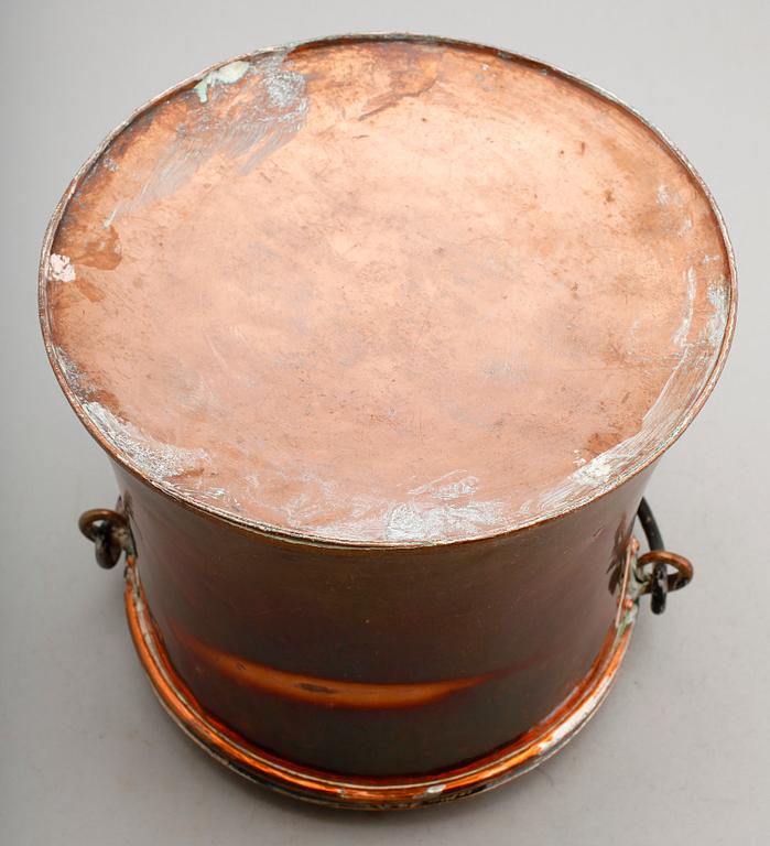 HINK OCH ALADÅBFORM, koppar, 1800-tal.