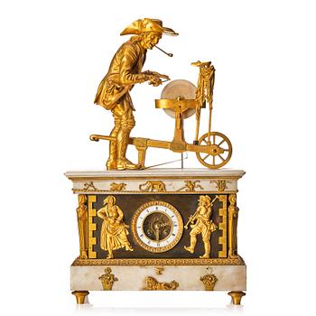 117. A French 19 th century mantel clock.