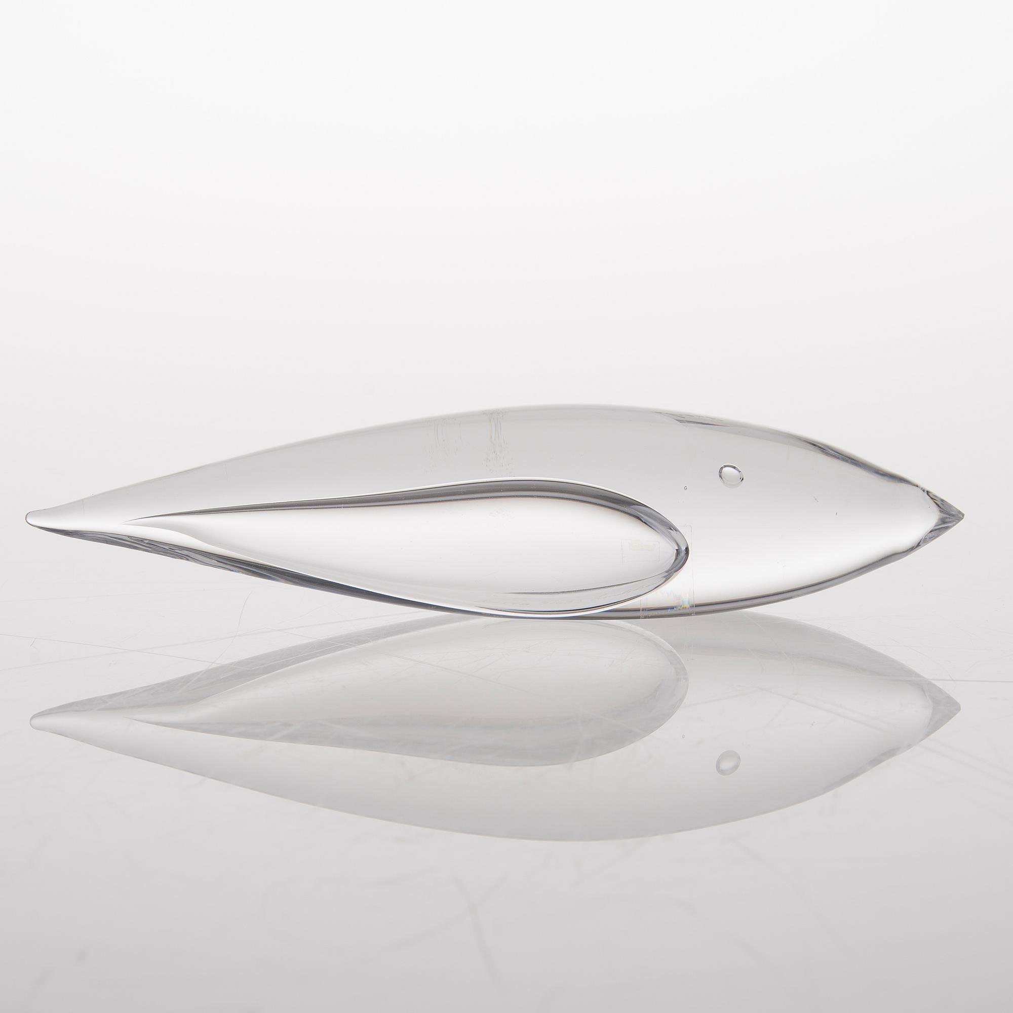 A Glass Fish, signed Kosta 91623 Lindstrand.