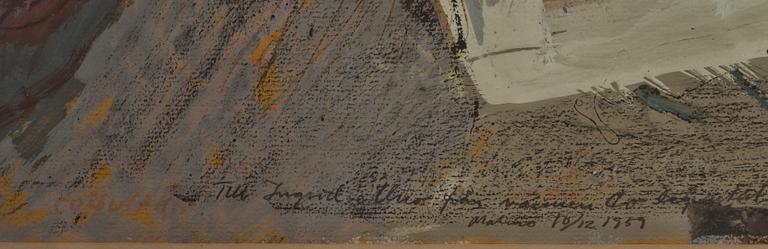 CARL OTTO HULTÉN, gouache, signerad.