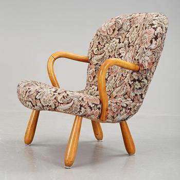 FÅTÖLJ, "Clam Chair" / "Muslinge", Philip Arctander, tillskriven, 1940/50-tal.