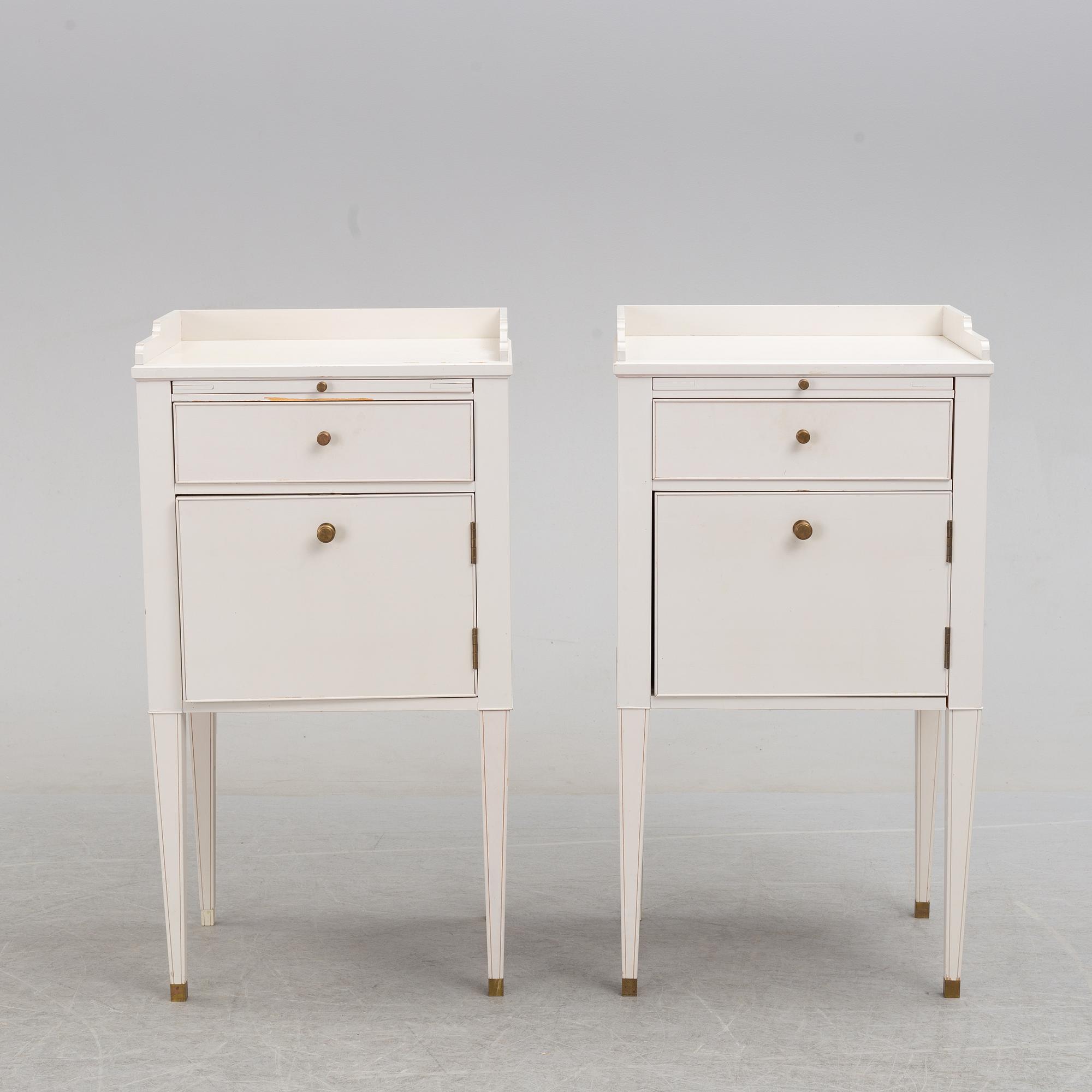A pair of 'Västa Ny' bedside tables, Ikea, late 1990s.