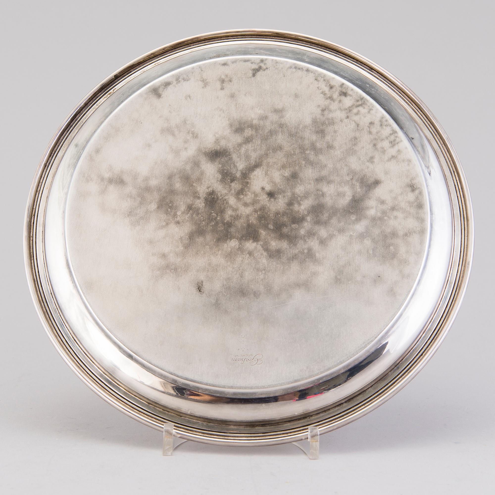 PLATE, silver, America, Gorham sterling middle of the 20th century.