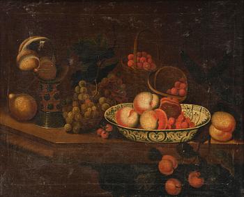 790. Coenraet (Conrad) Roepel, Still life with fruits, plate, and a pitcher.