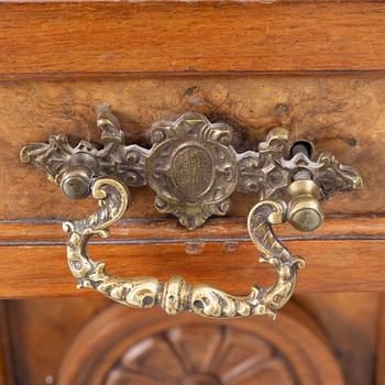 Bedside tables/cabinets, a pair, Neo-Renaissance, late 19th century.