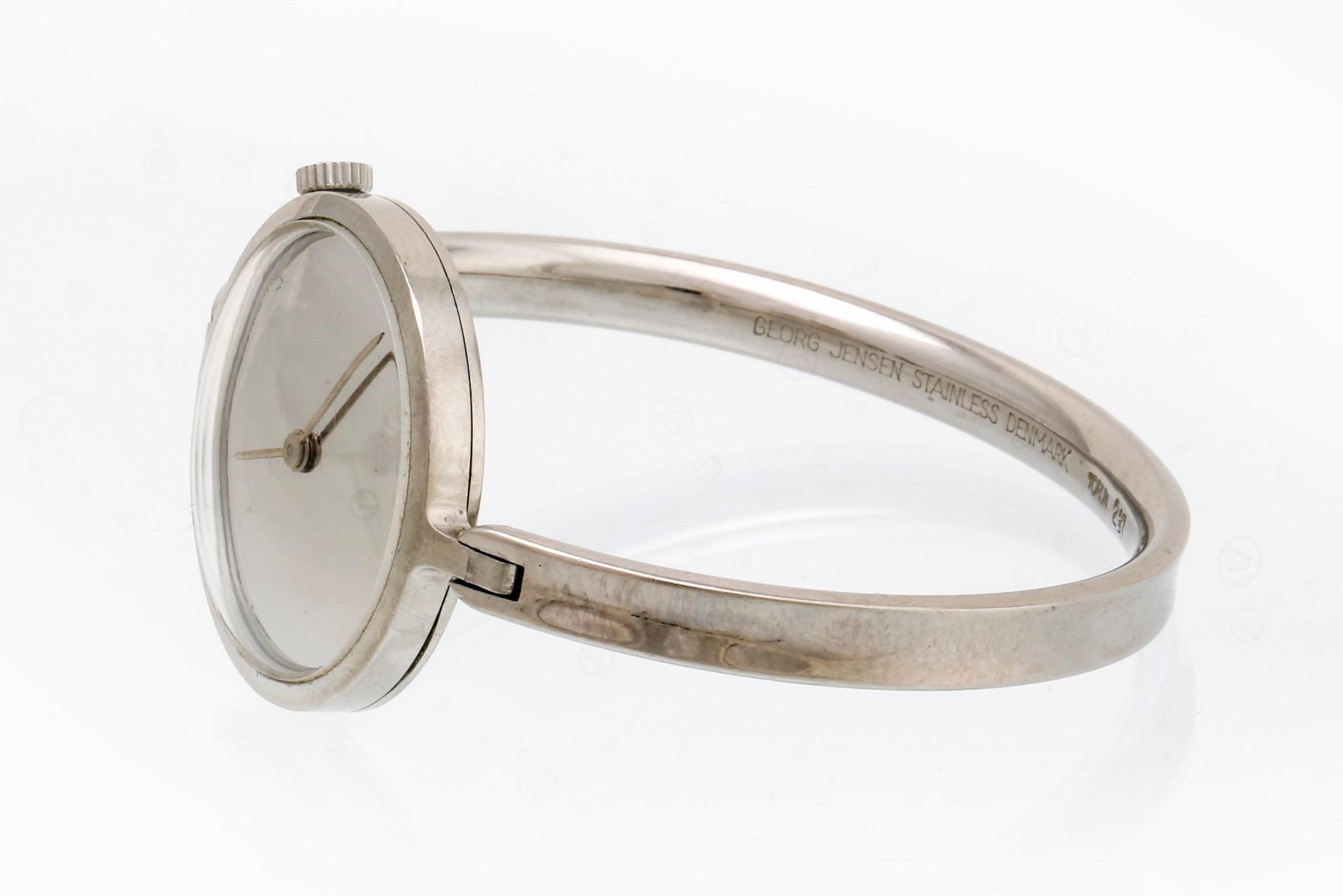 Wristwatch Torun nr 237, stainless steel, manual, 26 mm, circumference approx 16cm, Georg Jensen.