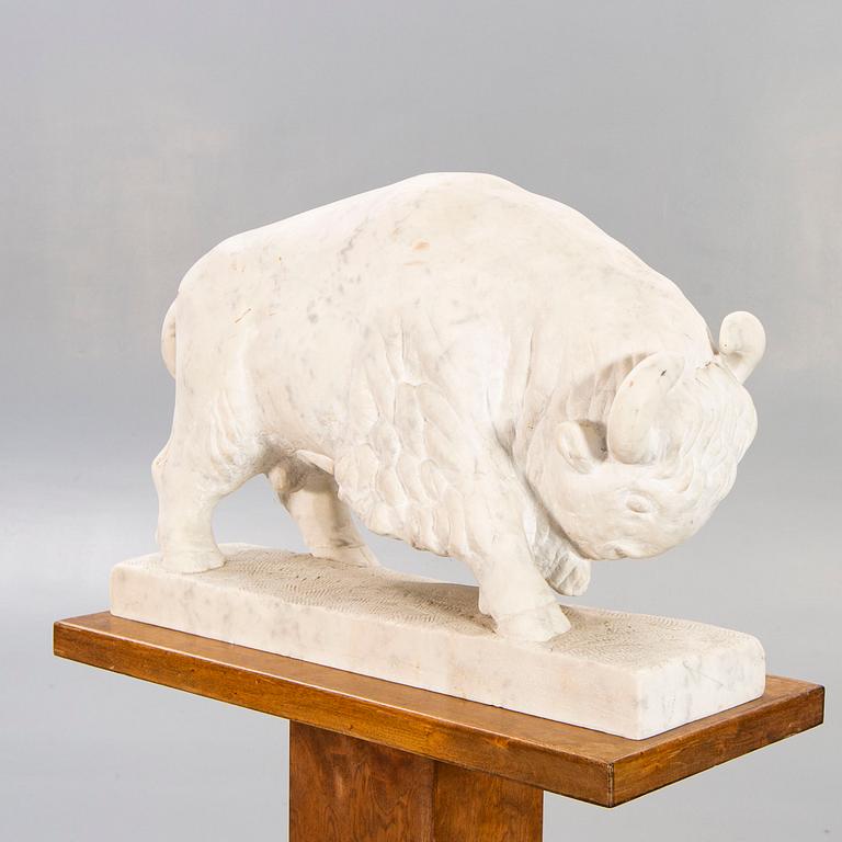 Carl Emil Fontell, skulptur signerad marmor.