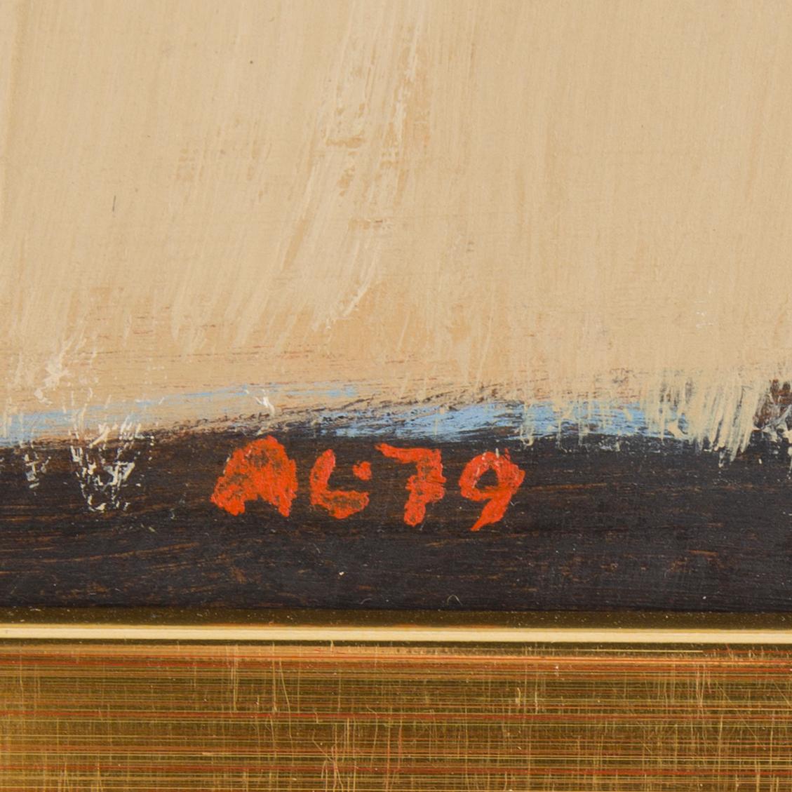 ANDERS LINDGREN, oil on board. Signed and dated 79.