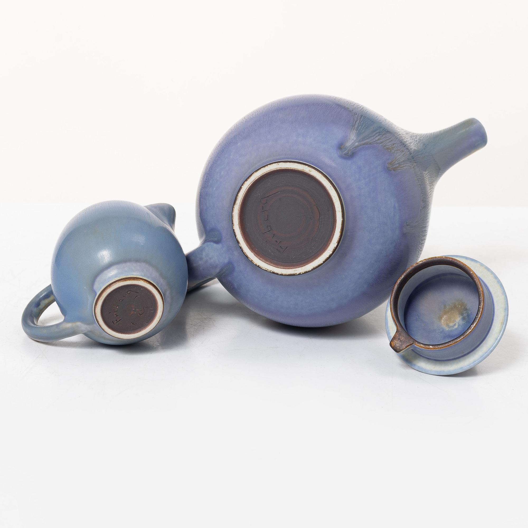 Berndt Friberg, a three piece tea service, Gustavsberg Studio, 1956.