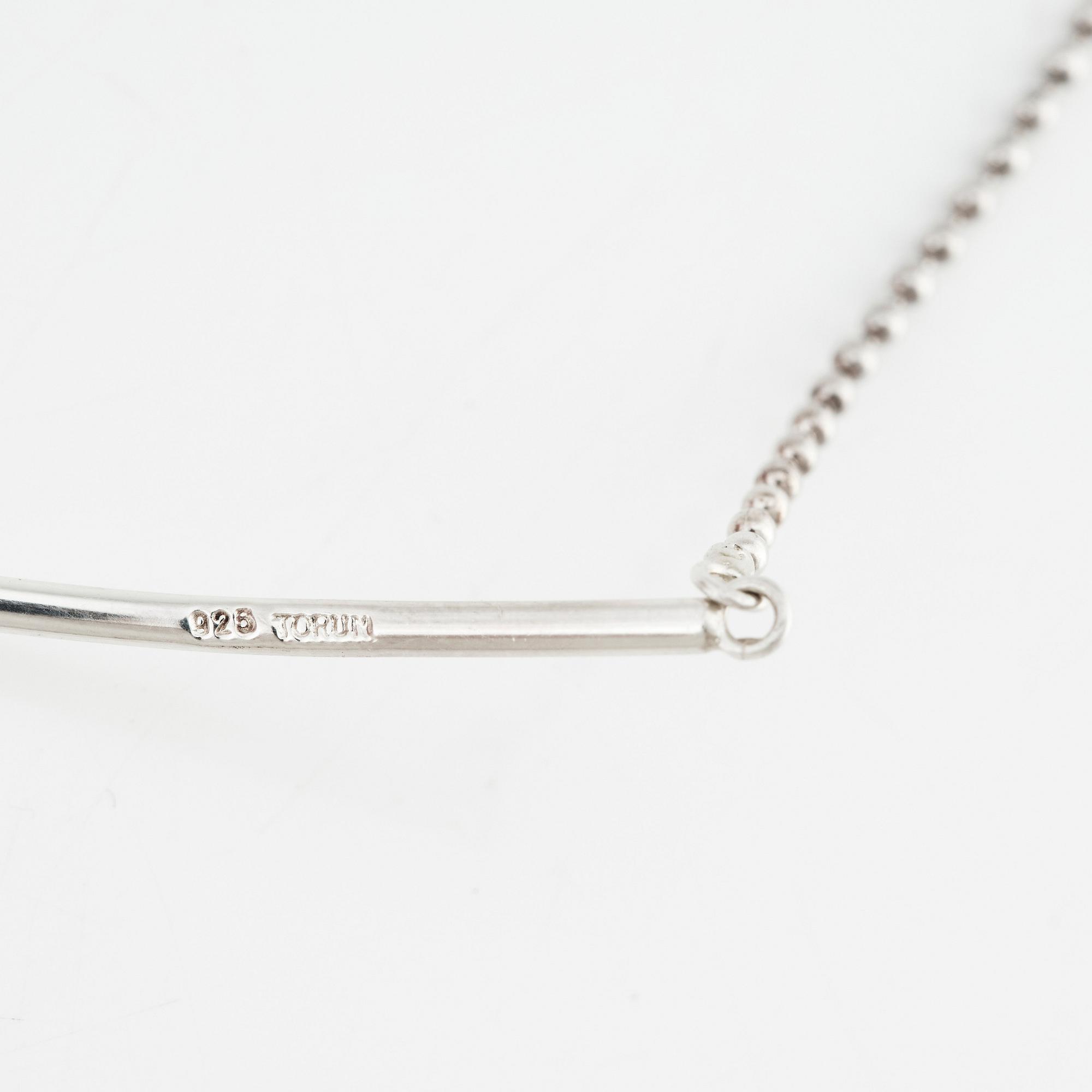 Vivianna Torun Bülow-Hübe, a sterling necklace with a pendant, executed in her own studio, Indonesia.