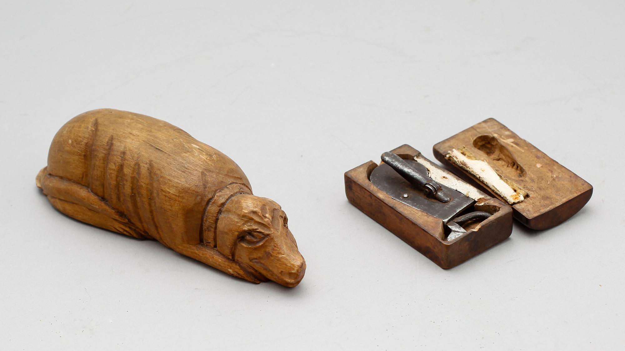 SNUSHUND SAMT ÅDERLÅTARE, 1800-tal.