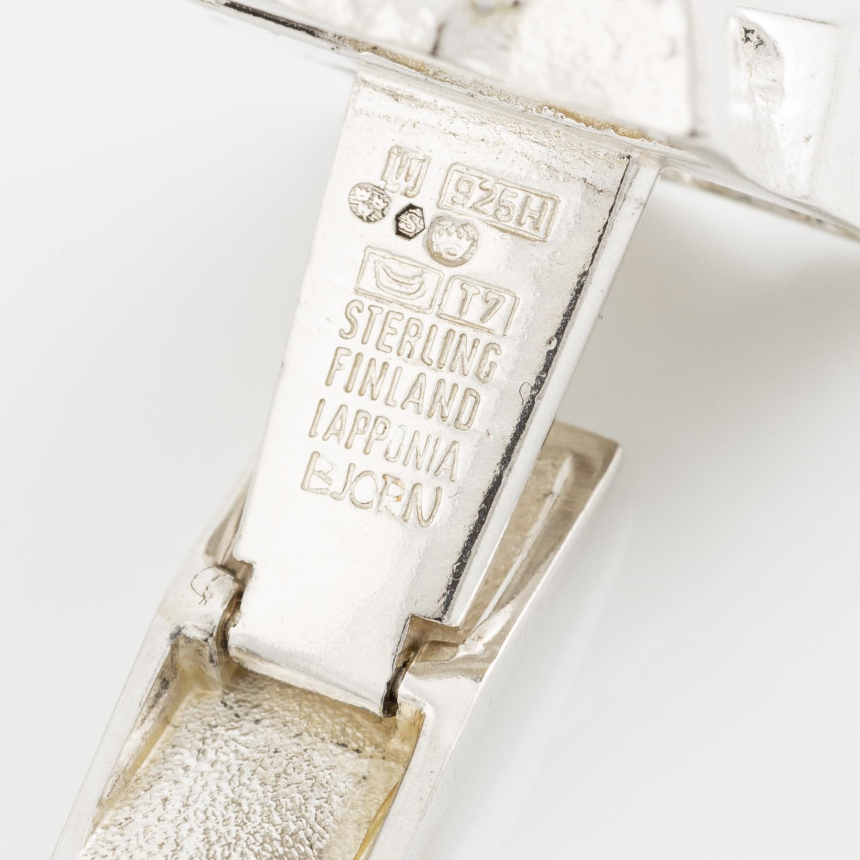 Björn Weckström, Cufflinks, a pair, silver. Lapponia 1972.