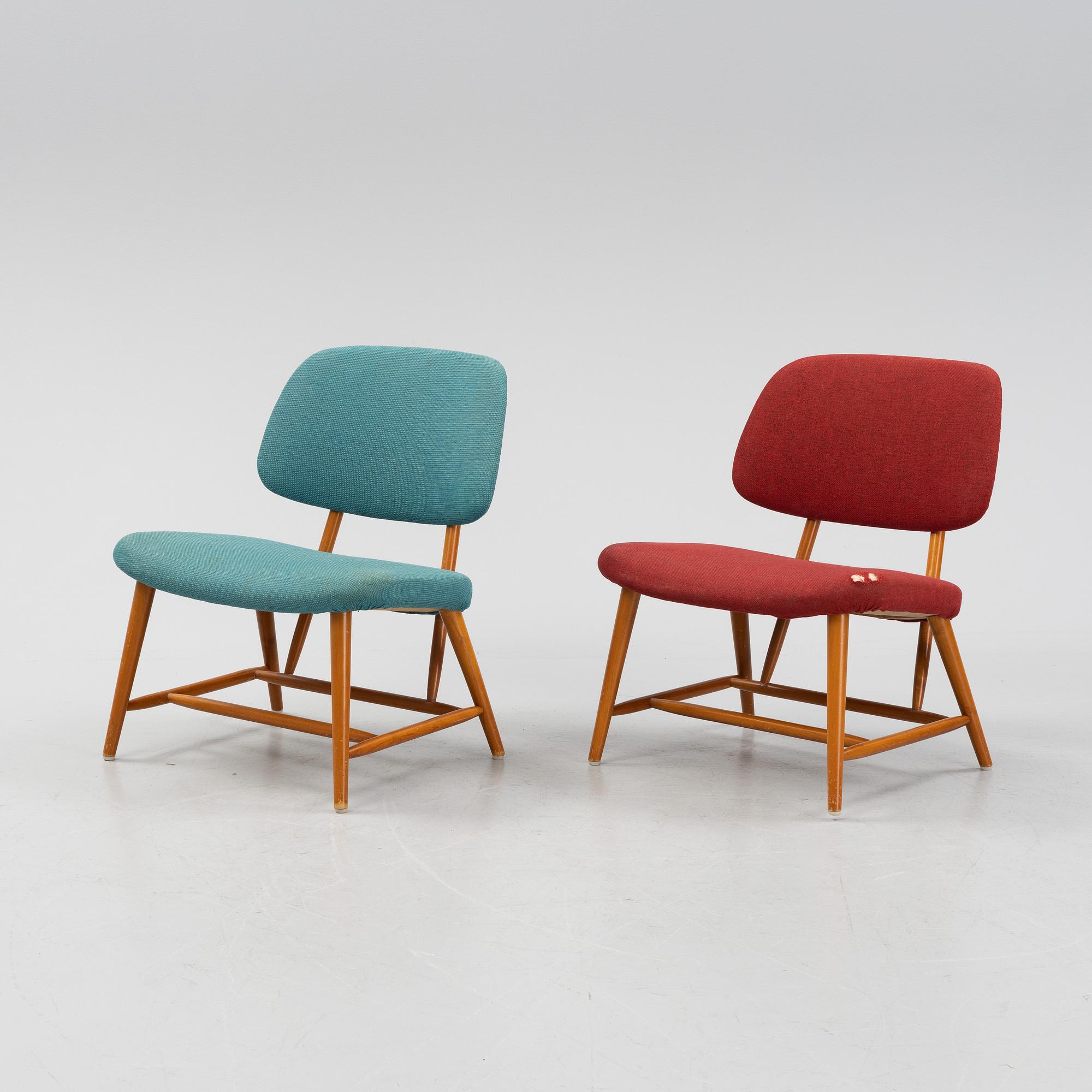 Alf Svensson, fåtöljer ett par, "TeVe", Bra Bohag, Studio Ljungs Industrier AB, Malmö, 1950-tal.