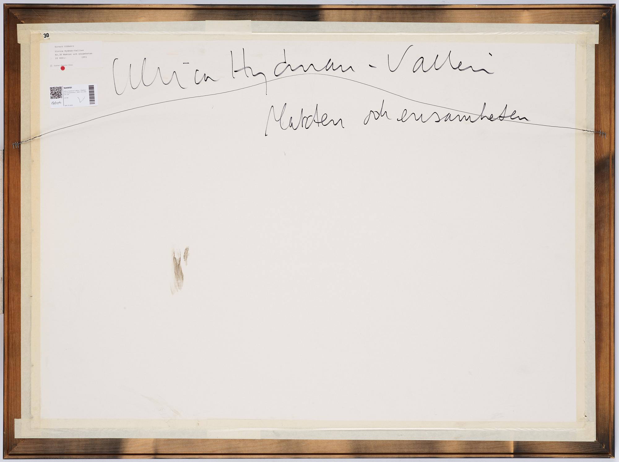 Ulrica Hydman-Vallien, "Makten och ensamheten".