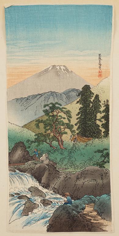 FÄRGTRÄSNITT, 23 stycken. Japan, 1900-tal.