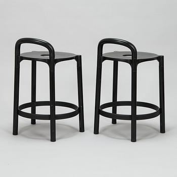 Anna Castelli Ferrieri, A set of four bar stools "Polo" from Kartell, Italy, designed 1979.