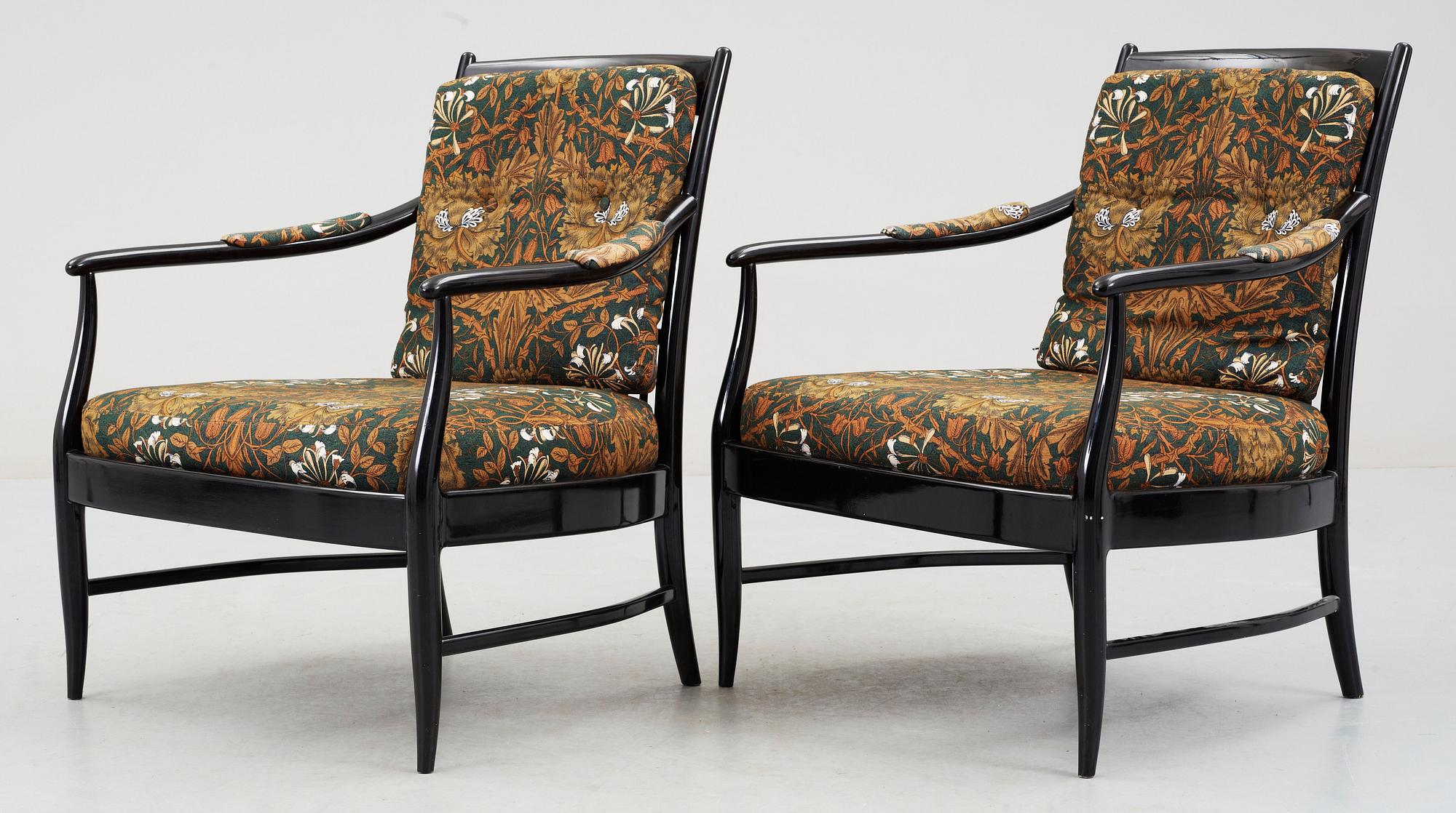 KARMSTOLAR, ett par, OPE möbler, Sverige, 1900-talets mitt.