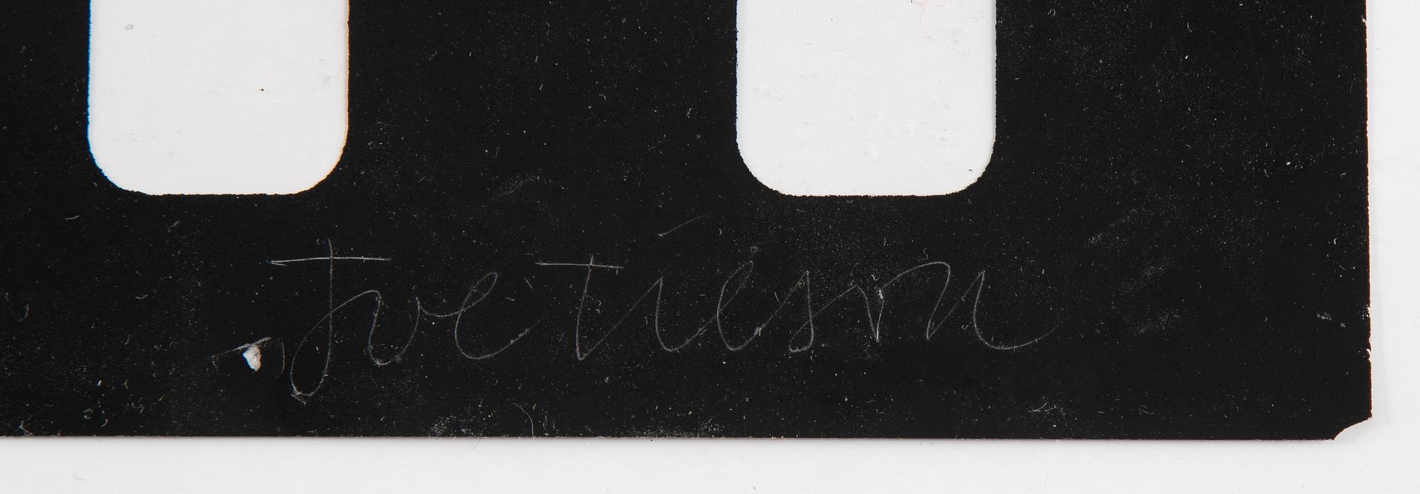 Joe Tilson, färgserigrafier och résin, 5 st, 1968, signerade 7/40.