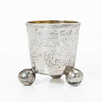 Georg Kruse, bägare, Vordingborg, Danmark 1755-92.