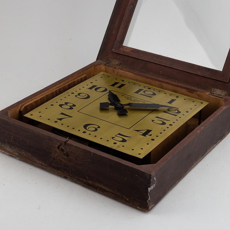 A wall clock, marked BULLE-CLOCK BREVETÉ S.G.D.G. Patented, first half of 20th Century.