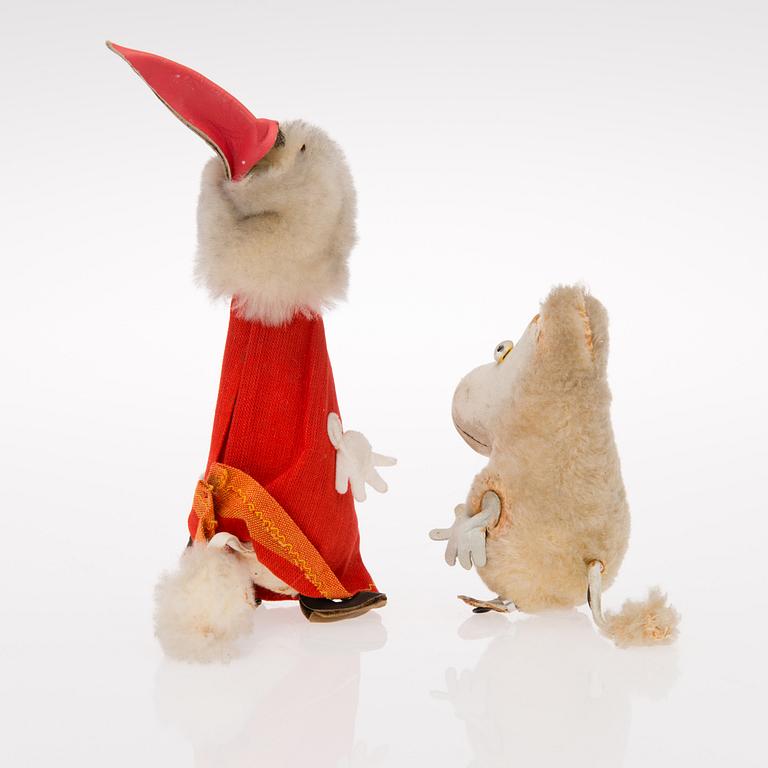 Two Moomin characters by Atelier Fauni, Finland 1950-1960s.