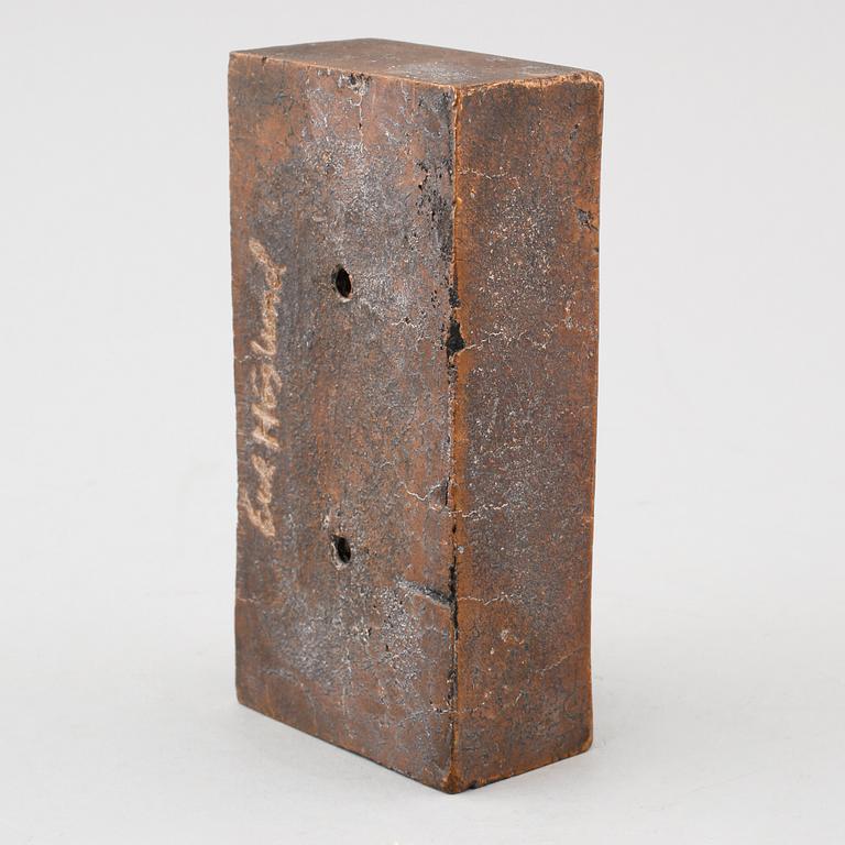 BOKSTÖD, brons, Erik Höglund, signerat, 1900-tal.