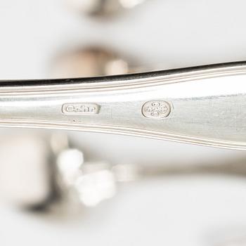 A 113 piece silver cutlery service, 'Gammel dansk' model by Chor, Denmark.