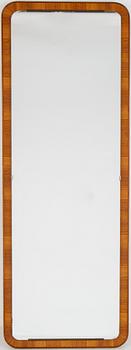 A teak mirror, mid 20th century.