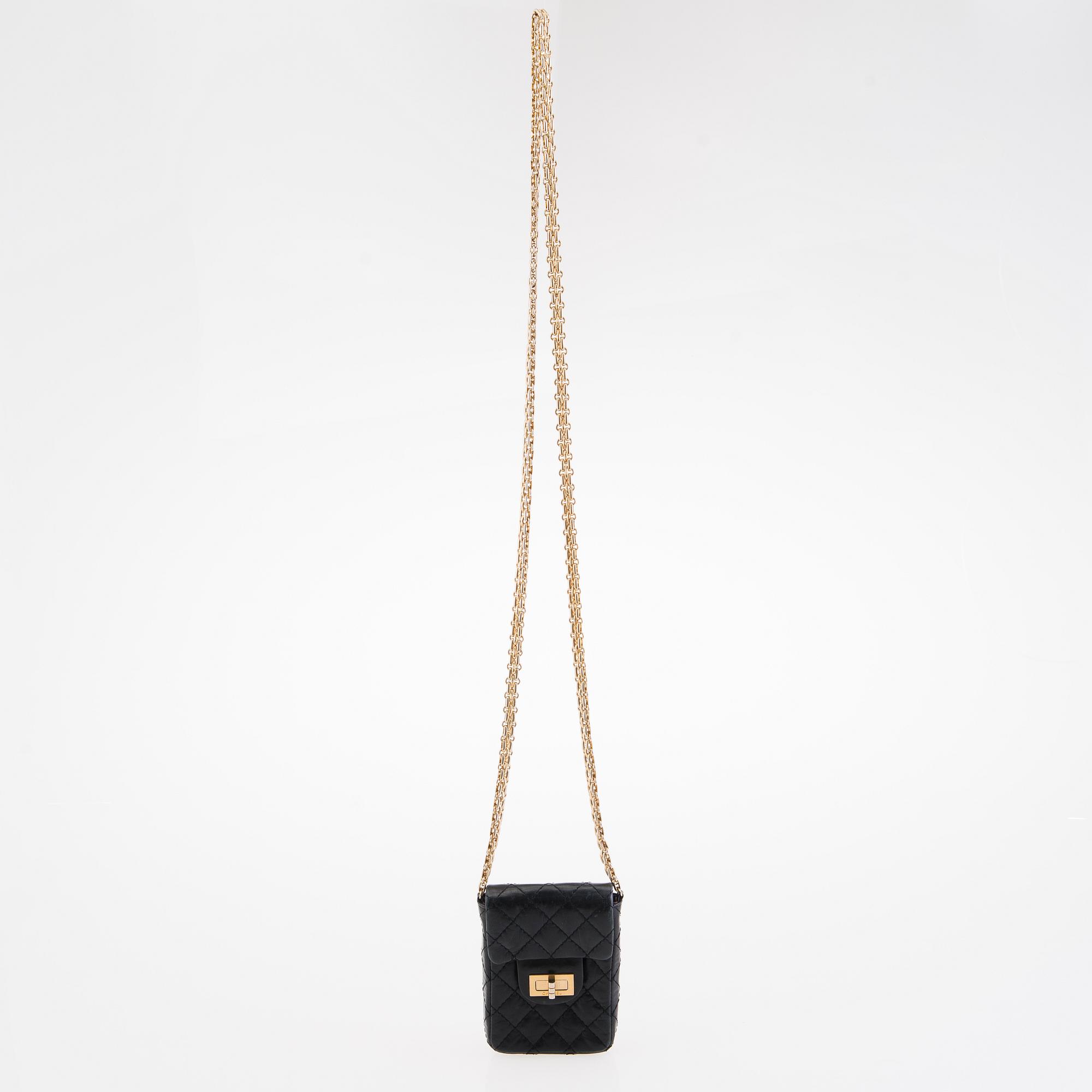 CHANEL Vintage Black Cell Phone Bag.