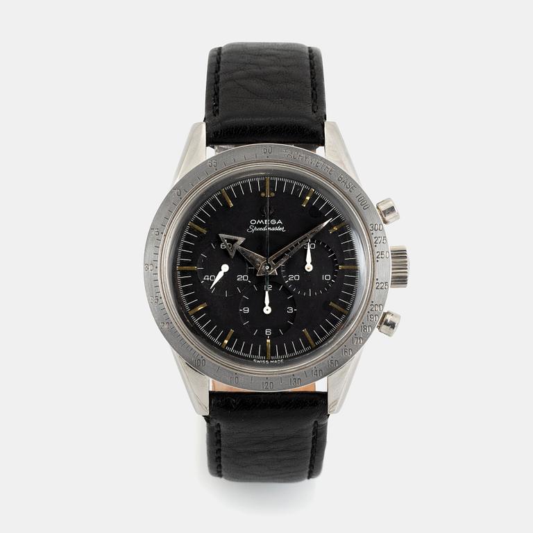 Omega, Speedmaster, chronograph, "2915-1", "Broad Arrow hands", ca 1957.