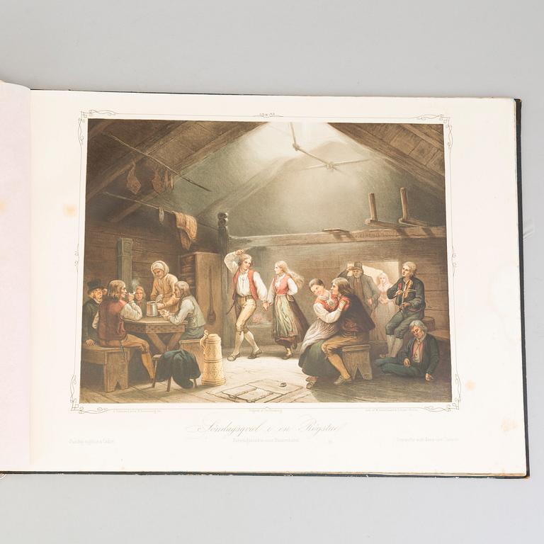 'Norske folkelivsbilleder efter Malerier og Tegninger af Adolph Tidemand', Christian Tönsberg, Christiania, 1854.
