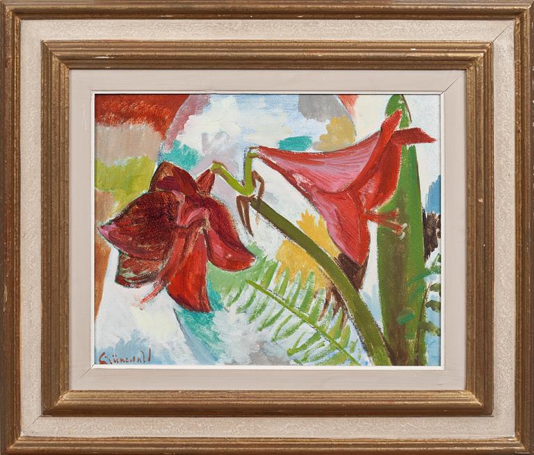 ISAAC GRÜNEWALD, olja på pannå, signerad.