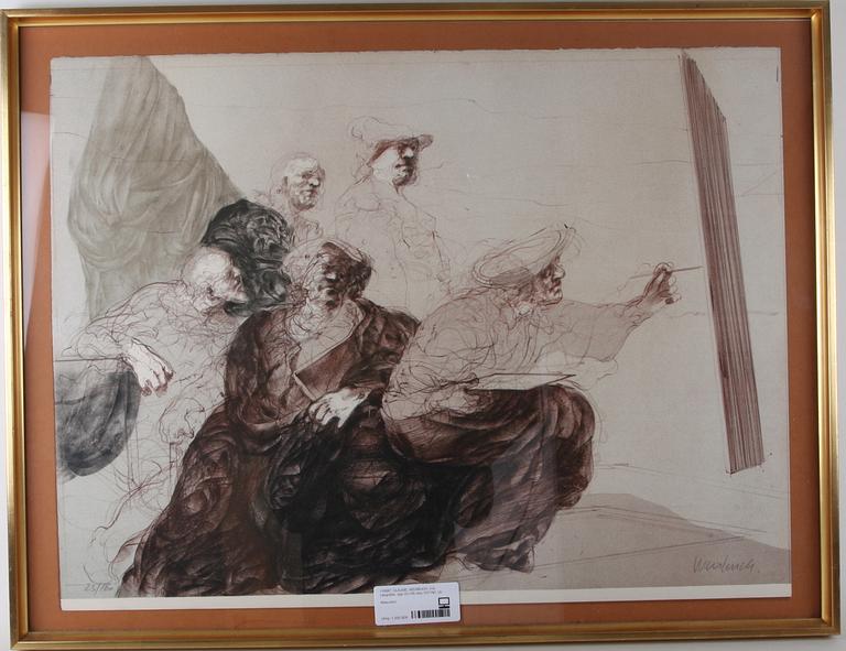 CLAUDE, WEISBUCH, 3 st. Litografier, sign 23,105 resp 107/160.