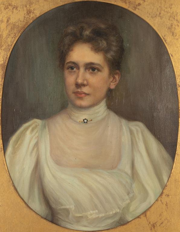 Unknown artist, portrait of unidentified Nobel lady, oil on canvas.
