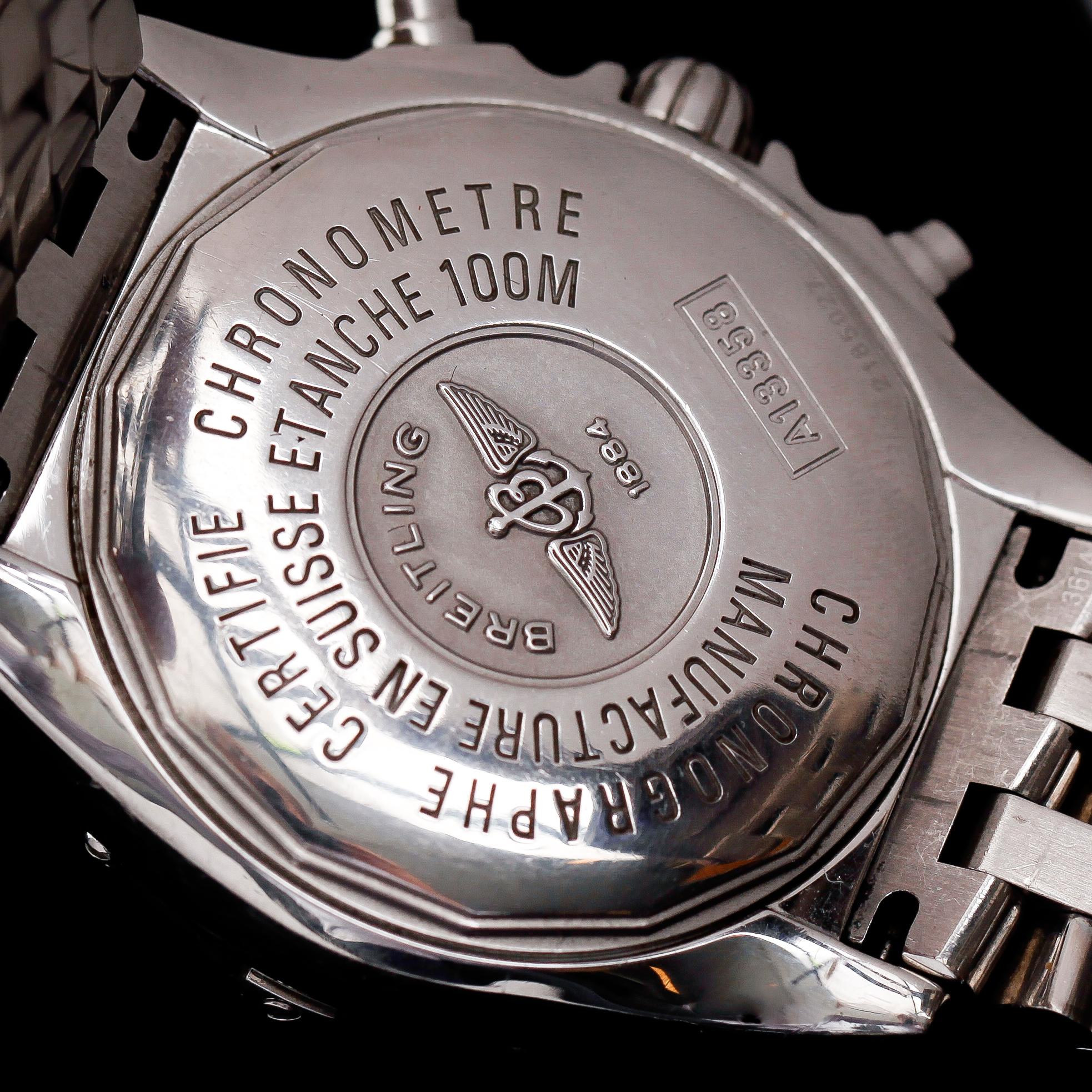 ARMBANDUR, stål, Breitling, Chrono Cockpit, A 13358.