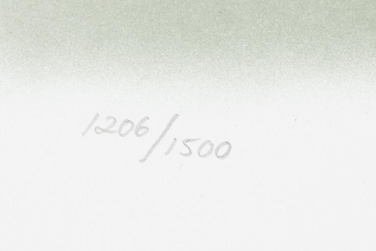 Yrjö Edelmann, färglitografi, signerad och numrerad 1206/1500 med blyerts.