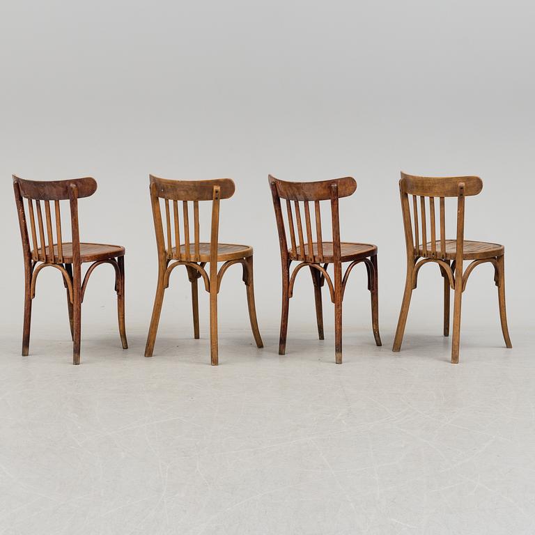 a set of four chairs, early 20th century.