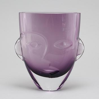 A glass vase by Martti Rytkönen for Orrefors in 2005, Limited Edition.