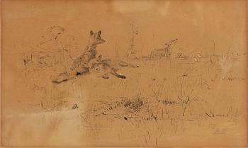 Bruno Liljefors, Fox Family.