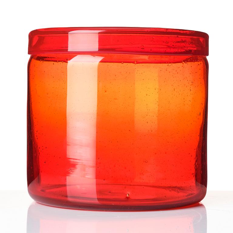 Vas / ytterfoder, glas, troligen Erik Höglund, 1900-talets senare del.