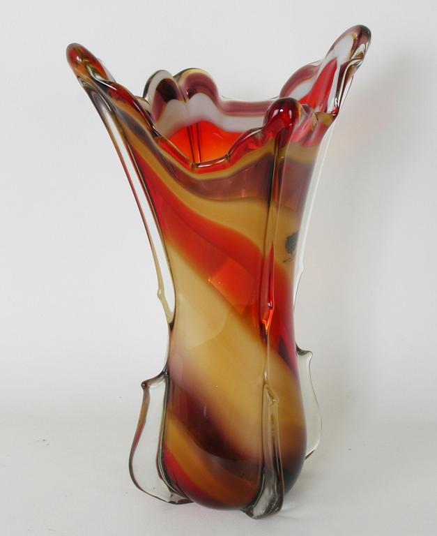 VAS, glas, 1950-talets slut. Christal Murano, Peru.