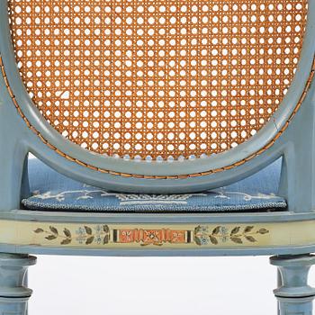 Carl Malmsten, a pair of Swedish Grace chairs, cabinetmaker Albin Johansson, Stockholm, for Villa Kvikkjokk, 1927.