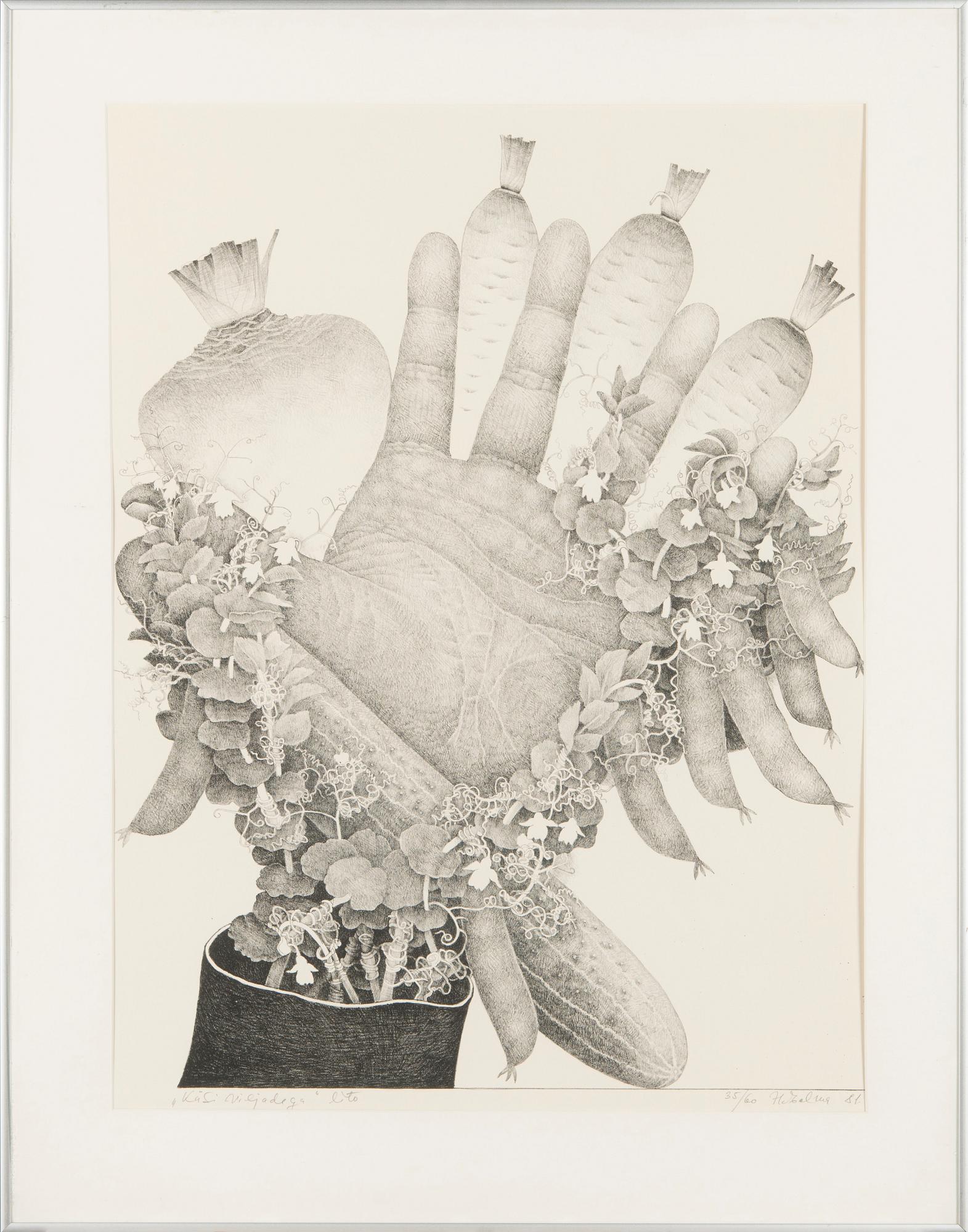 Herald Eelma, litografi, signerad och daterad -82, numrerad 35/60.