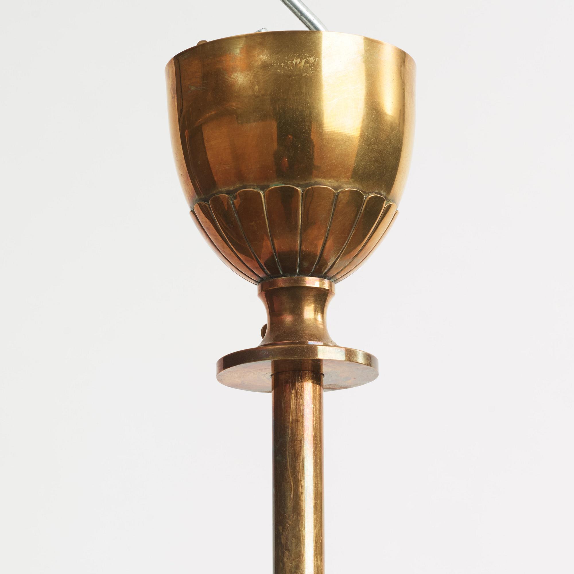 Harald Notini, chandelier, model "10034", Arvid Böhlmarks Lamp Factory, 1930s.
