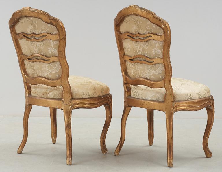 STOLAR, ett par, rokoko, 1700-tal.