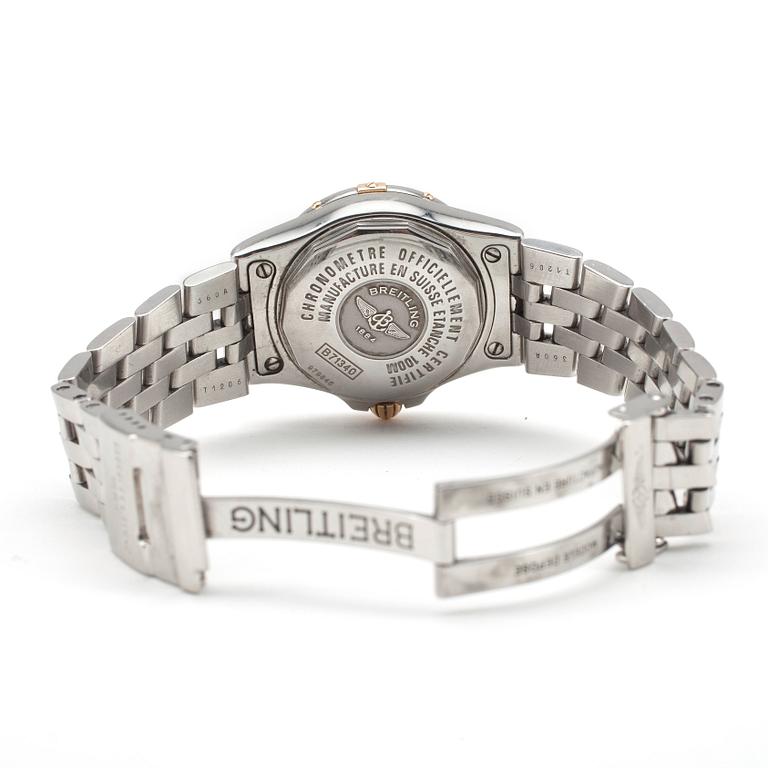 Breitling - Galactic. Steel / steel. Quartz. Diamond ring. 30mm.