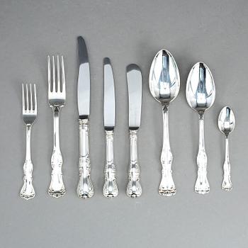BESTICKSERVIS, 86 delar, silver, modell "Prins Albert", GAB, mest 1970-tal. Tot ca 3780 gram.