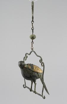 RÖKELSEKAR, patinerad brons, Kina, 1900-tal.