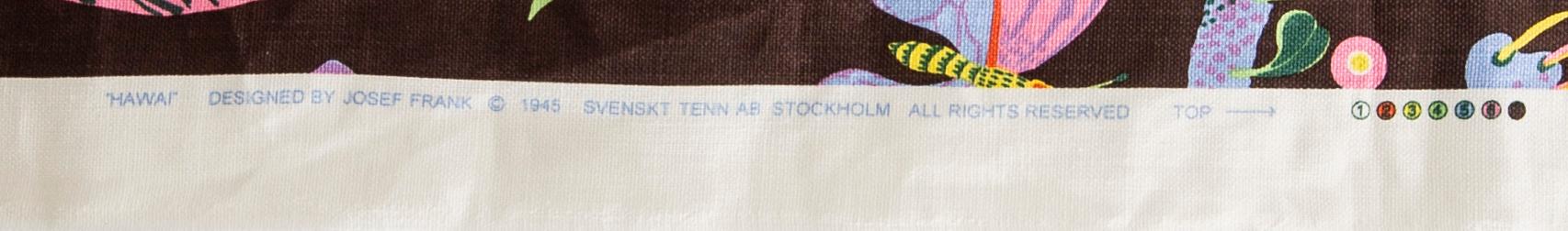 Josef Frank, Textil "Hawaii, linne ca  140x400 cm (uppskattad).